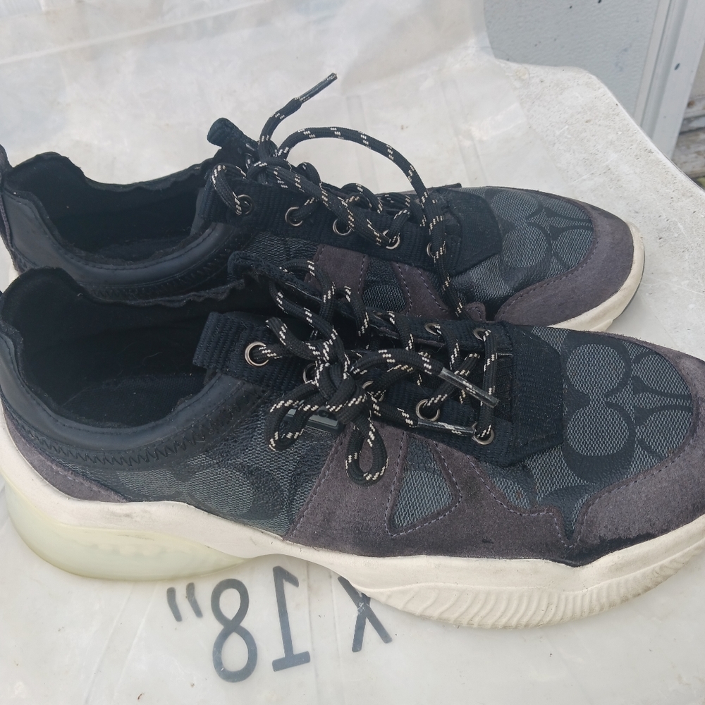 COACH Men’s Citysole Runner Black Charcoal Suede Sneaker NIB Size 7.5 - Picture 6 of 6